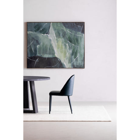 Burton Dark Teal Vegan Leather Dining Chair (Set of 2) - Ornate Home