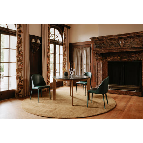 Burton Dark Teal Vegan Leather Dining Chair (Set of 2) - Ornate Home