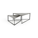 Burton Gray/Black Nesting Coffee Tables (Set of 2) - Ornate Home