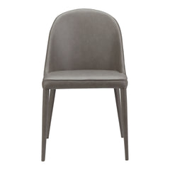 Burton Grey Vegan Leather Dining Chair (Set of 2) - Ornate Home