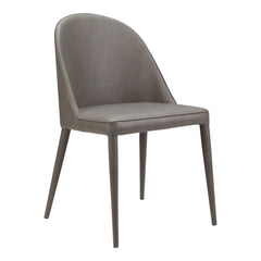 Burton Grey Vegan Leather Dining Chair (Set of 2) - Ornate Home