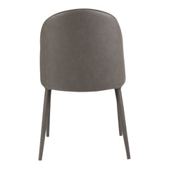 Burton Grey Vegan Leather Dining Chair (Set of 2) - Ornate Home