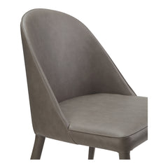 Burton Grey Vegan Leather Dining Chair (Set of 2) - Ornate Home