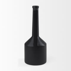 Burton Matte Black Large Ceramic Jug Vase - Ornate Home