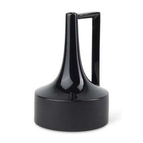Burton Matte Black Large Glossy and Ceramic Jug Vase - Ornate Home
