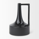 Burton Matte Black Large Glossy and Ceramic Jug Vase - Ornate Home