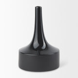 Burton Matte Black Large Glossy and Ceramic Jug Vase - Ornate Home