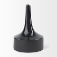 Burton Matte Black Large Glossy and Ceramic Jug Vase - Ornate Home