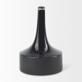 Burton Matte Black Large Glossy and Ceramic Jug Vase - Ornate Home