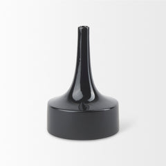 Burton Matte Black Medium Glossy and Ceramic Jug Vase - Ornate Home