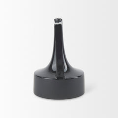 Burton Matte Black Medium Glossy and Ceramic Jug Vase - Ornate Home
