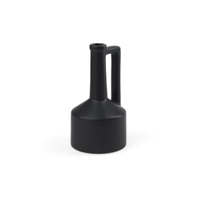 Burton Matte Black Small Ceramic Jug Vase - Ornate Home