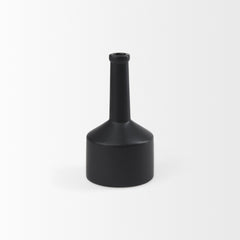Burton Matte Black Small Ceramic Jug Vase - Ornate Home