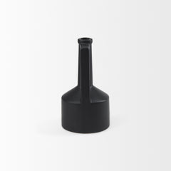 Burton Matte Black Small Ceramic Jug Vase - Ornate Home