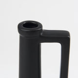 Burton Matte Black Small Ceramic Jug Vase - Ornate Home
