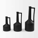 Burton Matte Black Small Ceramic Jug Vase - Ornate Home