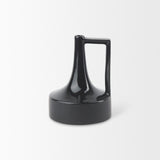 Burton Matte Black Small Glossy and Ceramic Jug Vase - Ornate Home