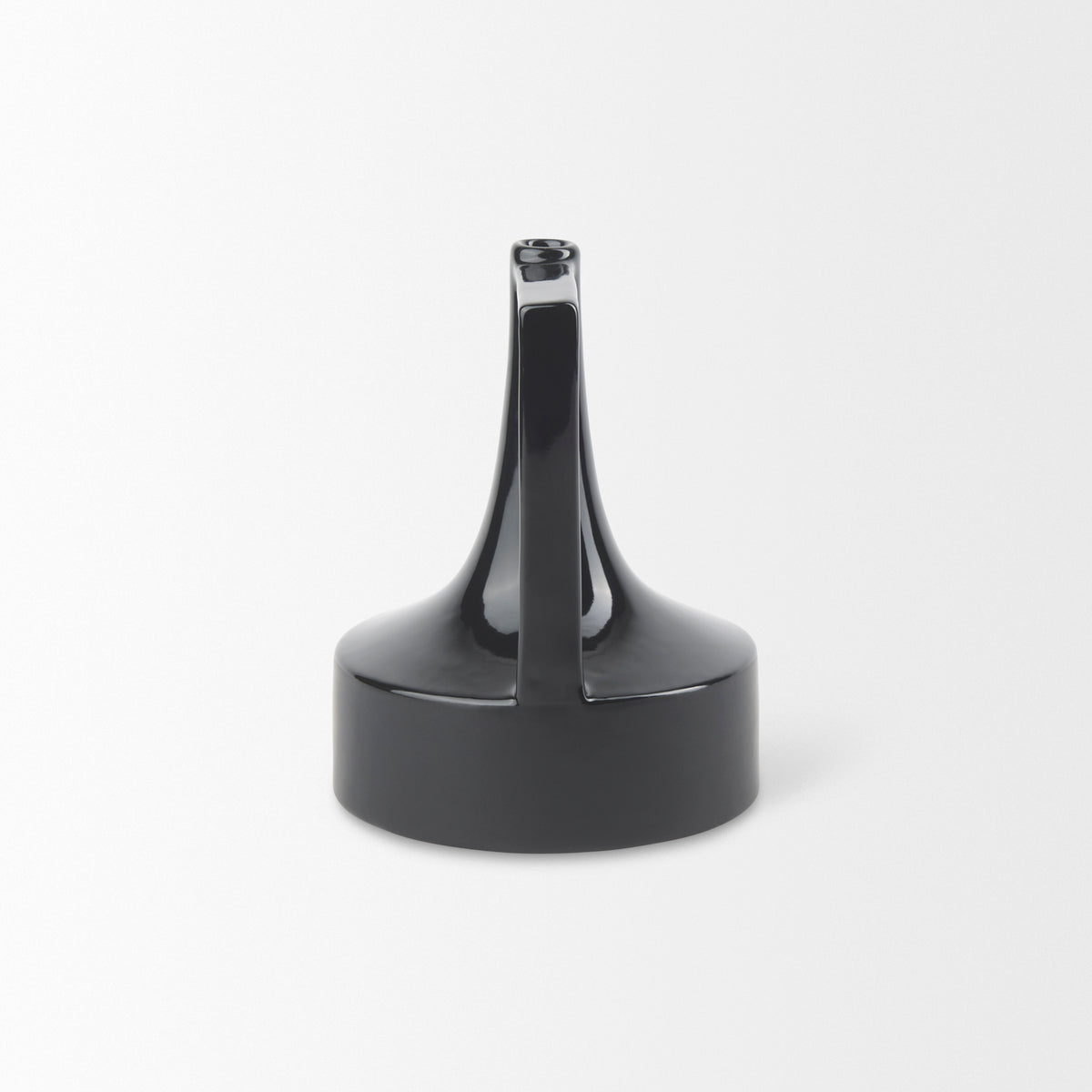 Burton Matte Black Small Glossy and Ceramic Jug Vase - Ornate Home