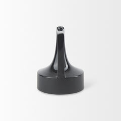 Burton Matte Black Small Glossy and Ceramic Jug Vase - Ornate Home