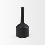 Burton Medium Matte Black Ceramic Jug Vase - Ornate Home