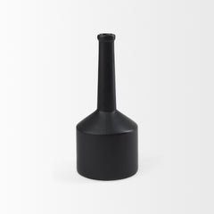 Burton Medium Matte Black Ceramic Jug Vase - Ornate Home