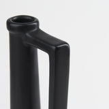 Burton Medium Matte Black Ceramic Jug Vase - Ornate Home