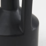 Burton Medium Matte Black Ceramic Jug Vase - Ornate Home