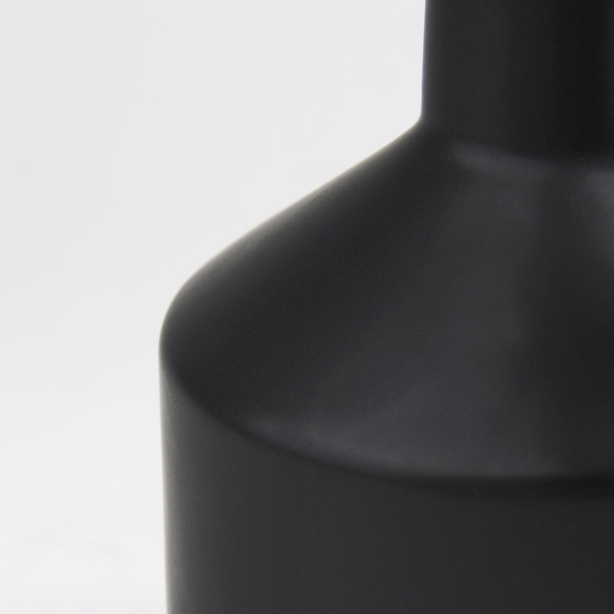 Burton Medium Matte Black Ceramic Jug Vase - Ornate Home