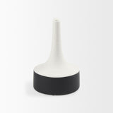 Burton Medium White/Black Ceramic Jug Vase - Ornate Home