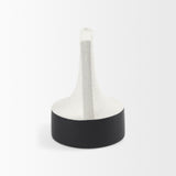 Burton Medium White/Black Ceramic Jug Vase - Ornate Home