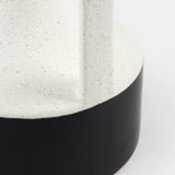 Burton Medium White/Black Ceramic Jug Vase - Ornate Home