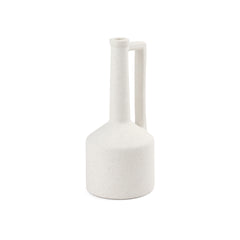 Burton Medium White Ceramic Jug Vase - Ornate Home