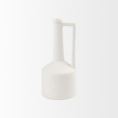 Burton Medium White Ceramic Jug Vase - Ornate Home
