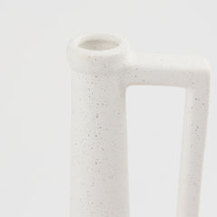 Burton Medium White Ceramic Jug Vase - Ornate Home