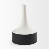 Burton White/Black Large Ceramic Jug Vase - Ornate Home