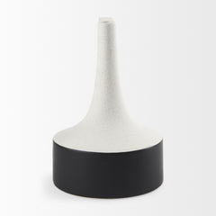 Burton White/Black Large Ceramic Jug Vase - Ornate Home