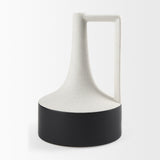 Burton White/Black Large Ceramic Jug Vase - Ornate Home