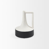 Burton White/Black Small Ceramic Jug Vase - Ornate Home