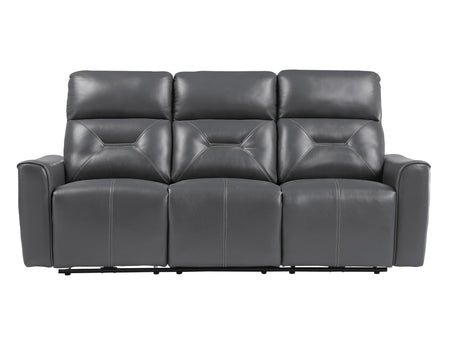 Burwell Dark Gray Power Double Reclining Sofas - Ornate Home