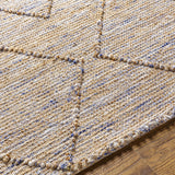 Buse Hand Woven Beige & Blue Area Rug - Clearance - Ornate Home