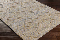 Buse Hand Woven Beige & Blue Area Rug - Clearance - Ornate Home