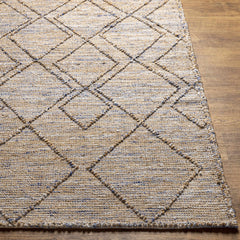 Buse Hand Woven Beige & Blue Area Rug - Clearance - Ornate Home