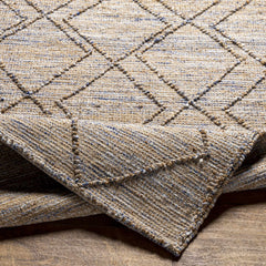 Buse Hand Woven Beige & Blue Area Rug - Clearance - Ornate Home