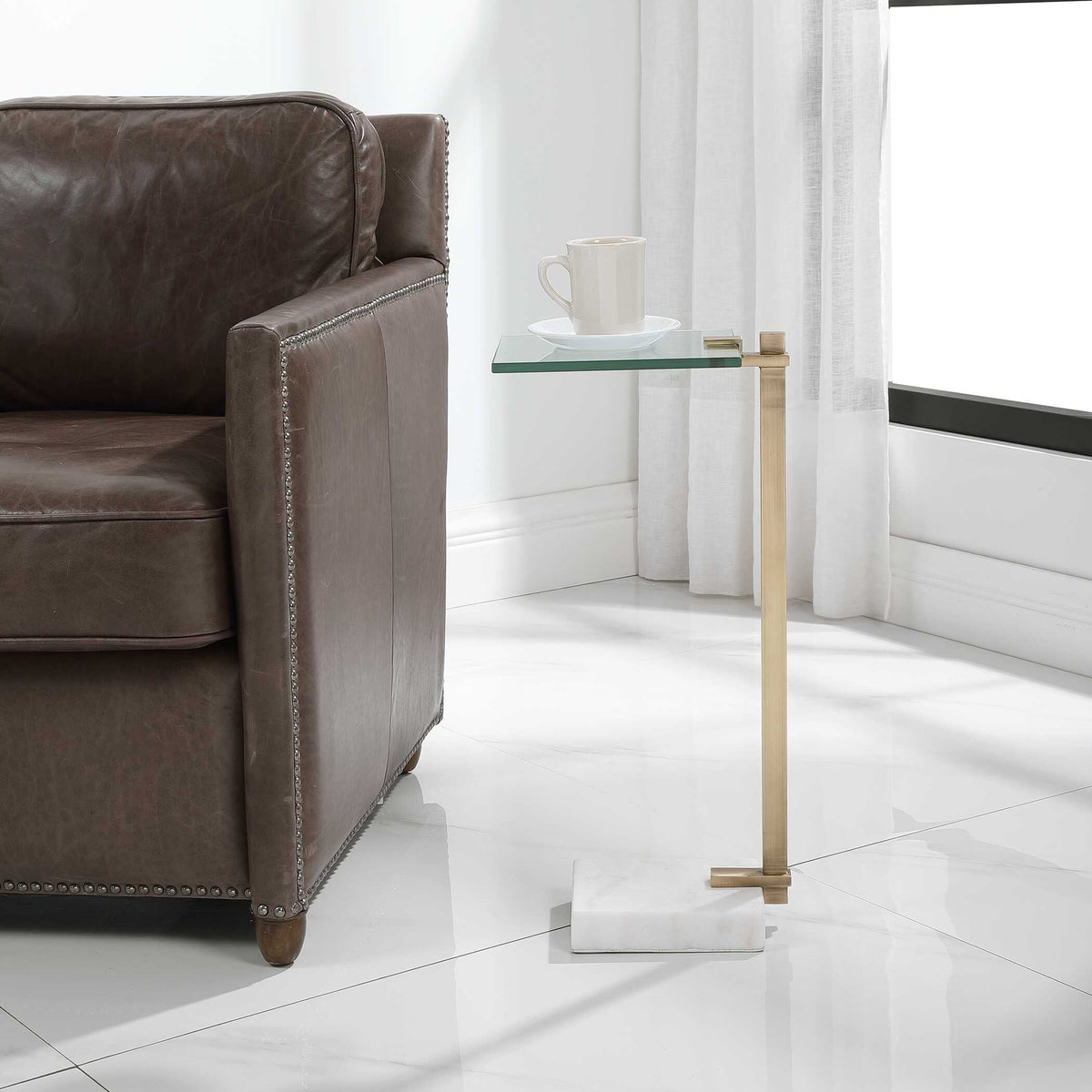 Butler Brass Accent Table - Ornate Home