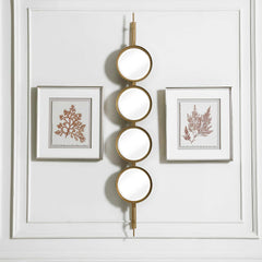 Button Gold Mirror - Ornate Home