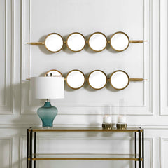 Button Gold Mirror - Ornate Home