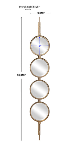 Button Gold Mirror - Ornate Home