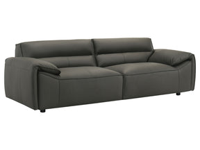 Buxton Graphite Top Grain Leather Upholstered Sofa - Ornate Home
