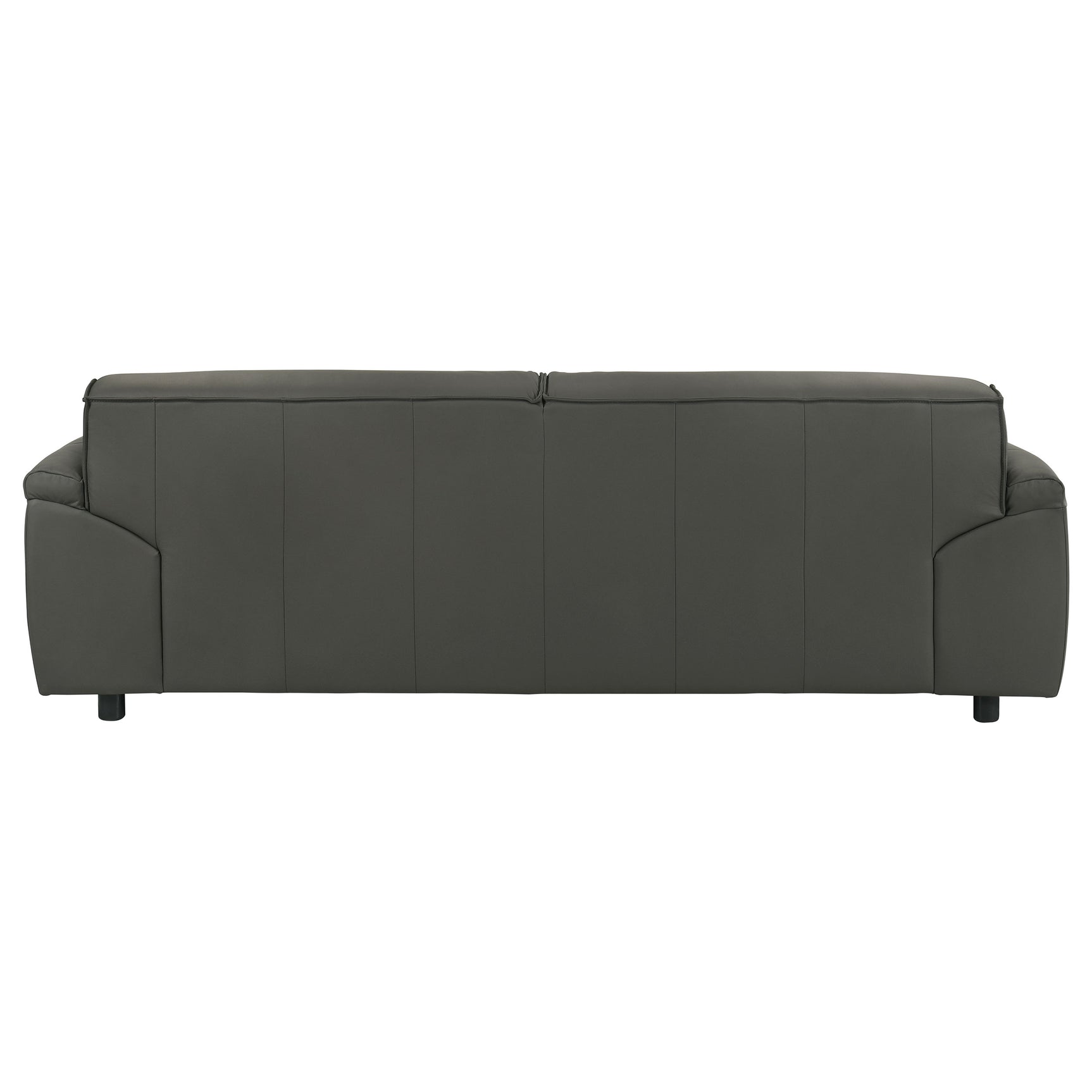Buxton Graphite Top Grain Leather Upholstered Sofa - Ornate Home