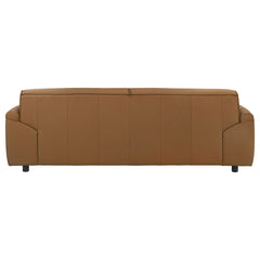Buxton Orange Top Grain Leather Upholstered Sofa - Ornate Home